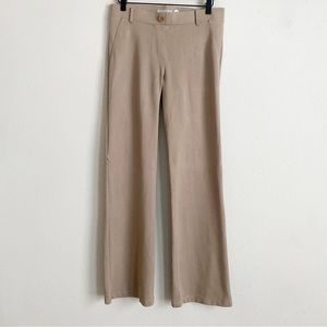 Betabrand Straight Pull On Tan Pants, Size M